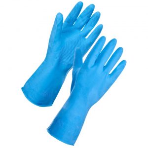 Rubber Gloves 12pk Blue