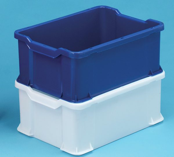 Stacking Trays 600x400x225 White 40ltr Parkers Food Machinery Plus