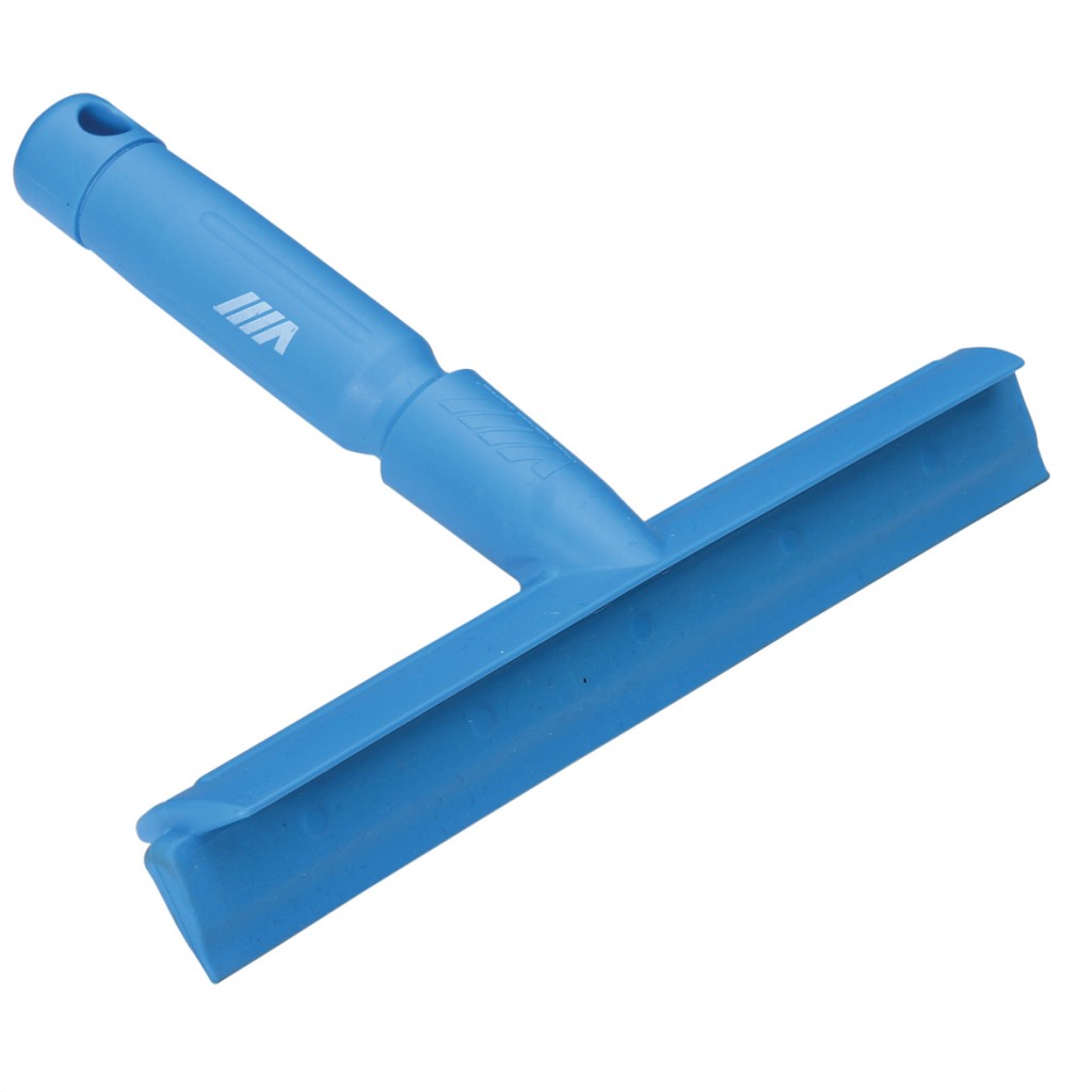 Table Top Squeegee with Rubber Blade Blue 254mm Parkers Food
