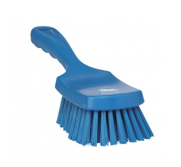 Scrubbing Brush With Upright Handle Blue